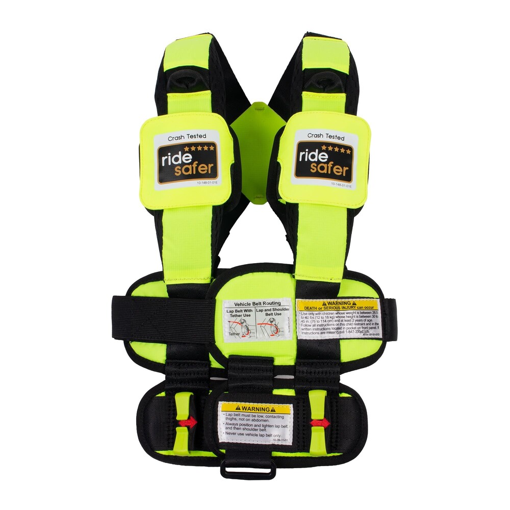 Ride Safer Travel Vest X-Small Neon Yellow Child Safety Harness